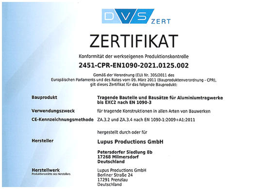 Zur Übersicht über alle von uns erworbenen Zertifikate