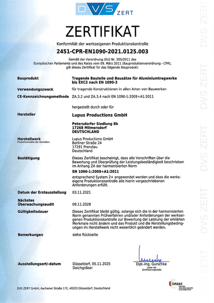 Seite 1 Konformität werkseigener Produktionskontrolle